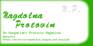 magdolna protovin business card